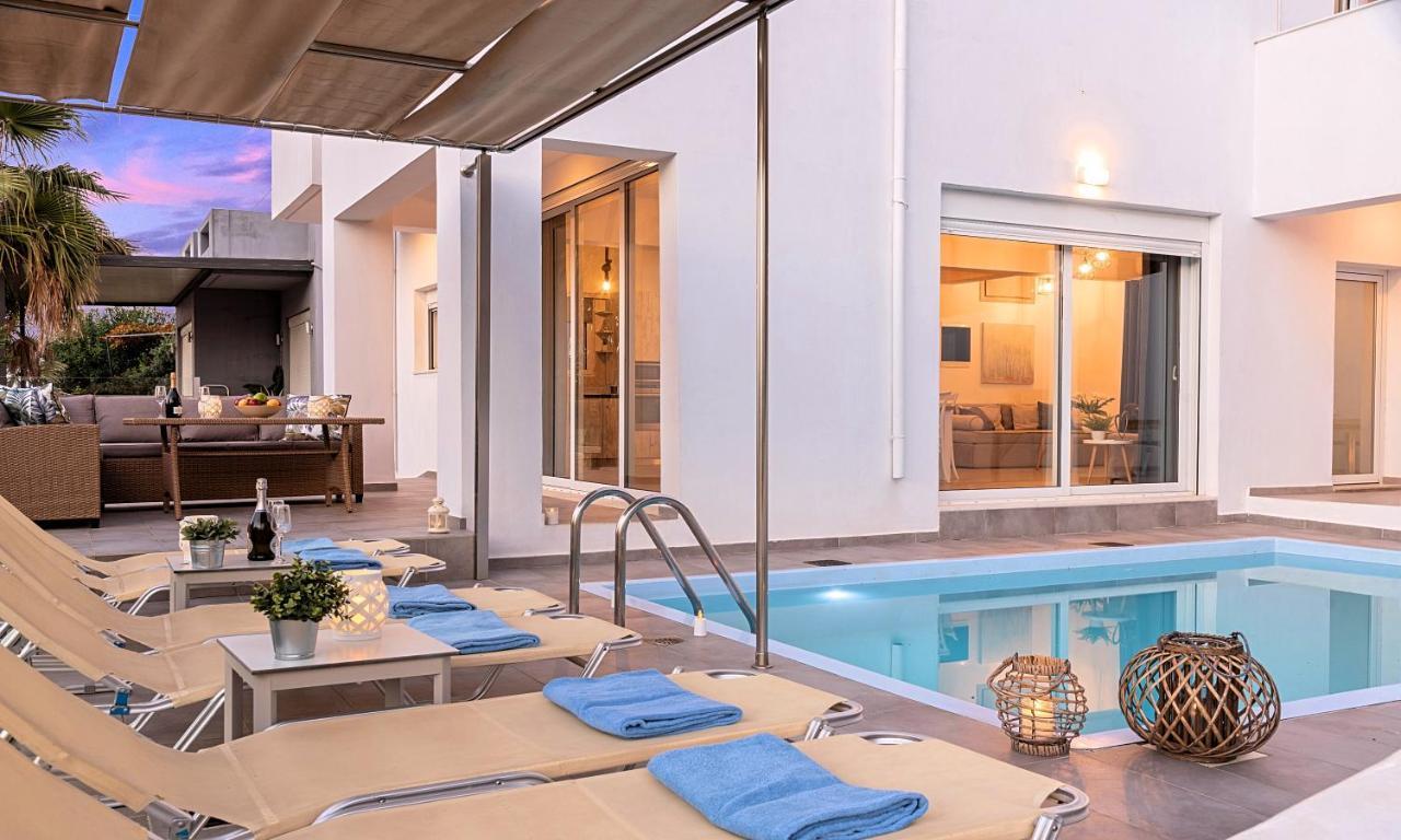 Cretan Sunset Villa Heated Pool Dhrámia Exterior foto